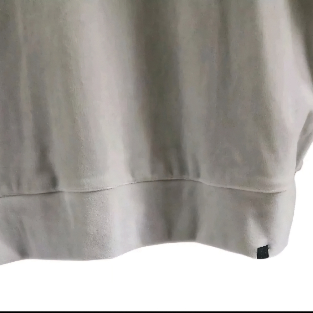 Peach Athletic Brand Gray Velour Velvet Sweater Top Running Size M NEW NWT - Picture 3 of 5